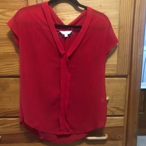 Red Charming Charlie sheer top